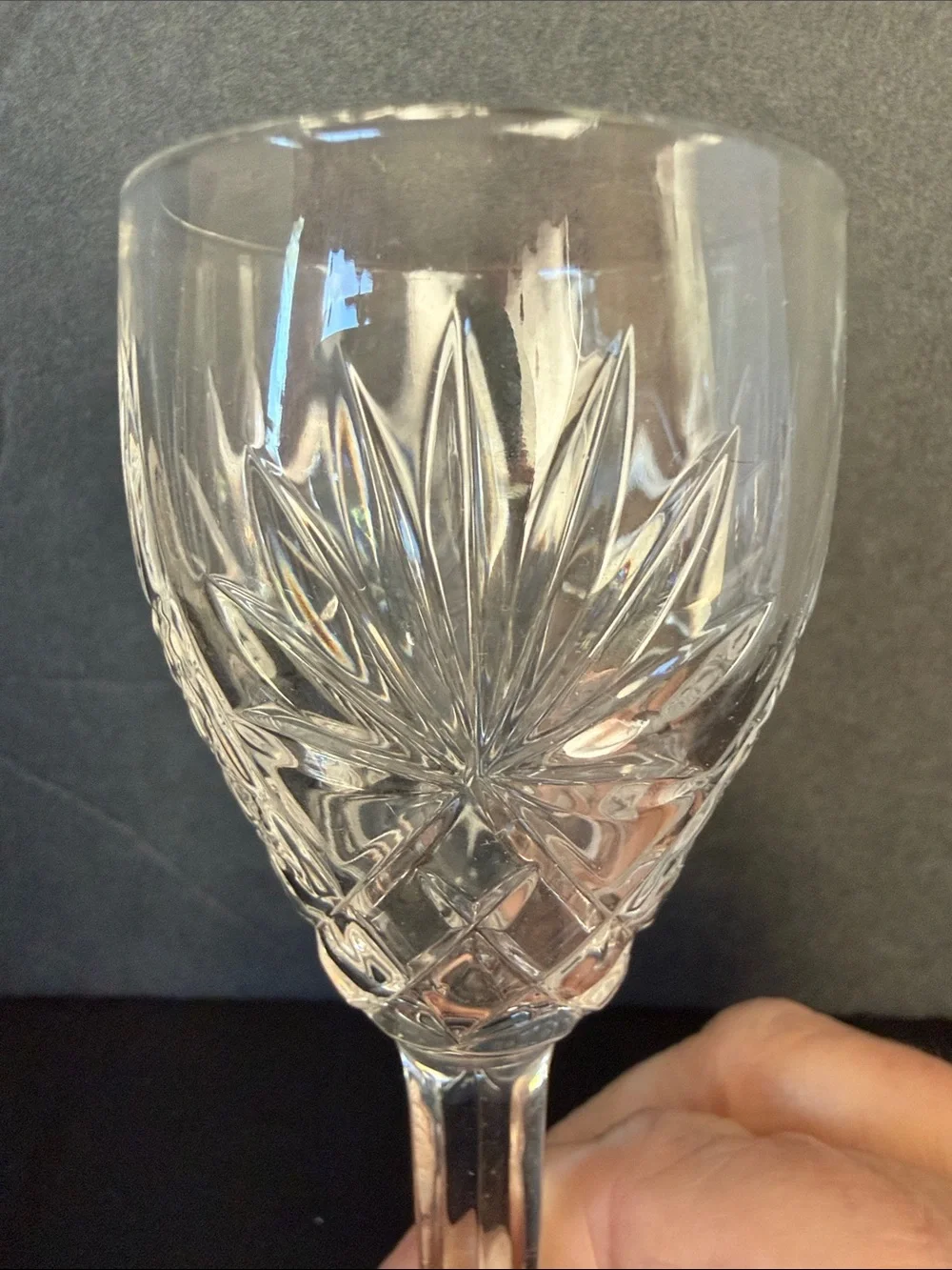 Pre 1936 St. Louis France Crystal Cordial Glasses Chantilly Pattern.